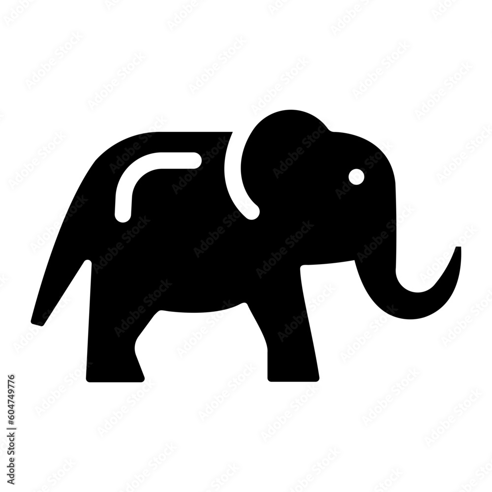 Obraz premium elephant Solid icon