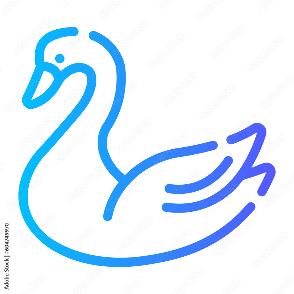 swan Line Gradient Icon swan Line Gradient Icon