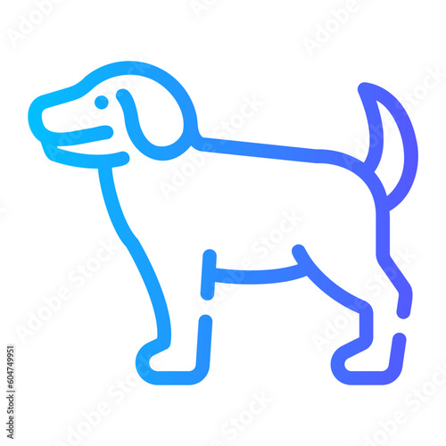 dog Line Gradient Icon