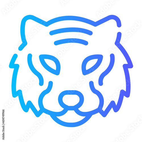 tiger Line Gradient Icon