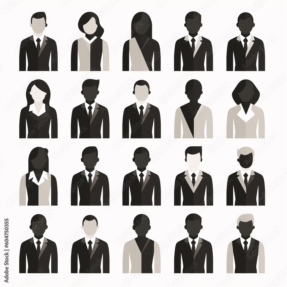 business man icons vector set. Set of vector avatar profile icon in silhouettes. Profile icon. Avatar icons set. Vector business man icons vector set. Set of vector avatar profile icon in silhouettes. Profile icon. Avatar icons set. Vector
