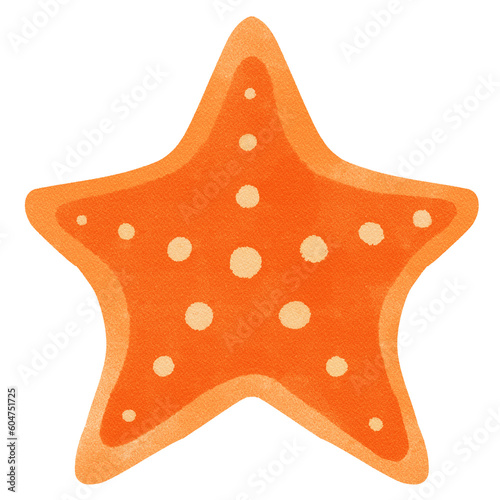 Cute starfish illustration PNG