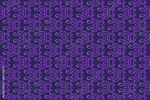 Seamless pattern design for wrapping paper, wallpaper, fabric, decorating and backdrop. Vector Illustration of geometry line art with purple color.