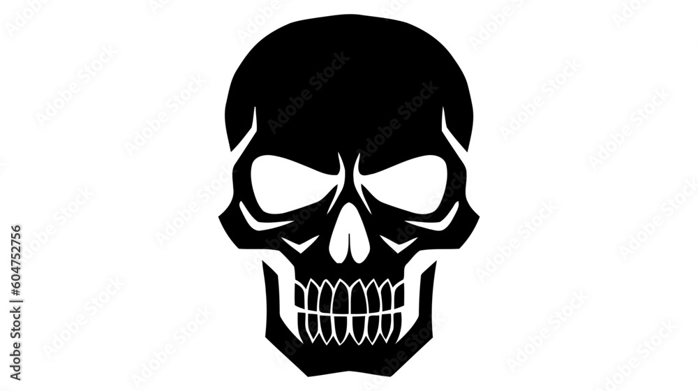 Skull and bones mortal symbol vector illustration isolated on white background Skull and bones mortal symbol vector illustration isolated on white background