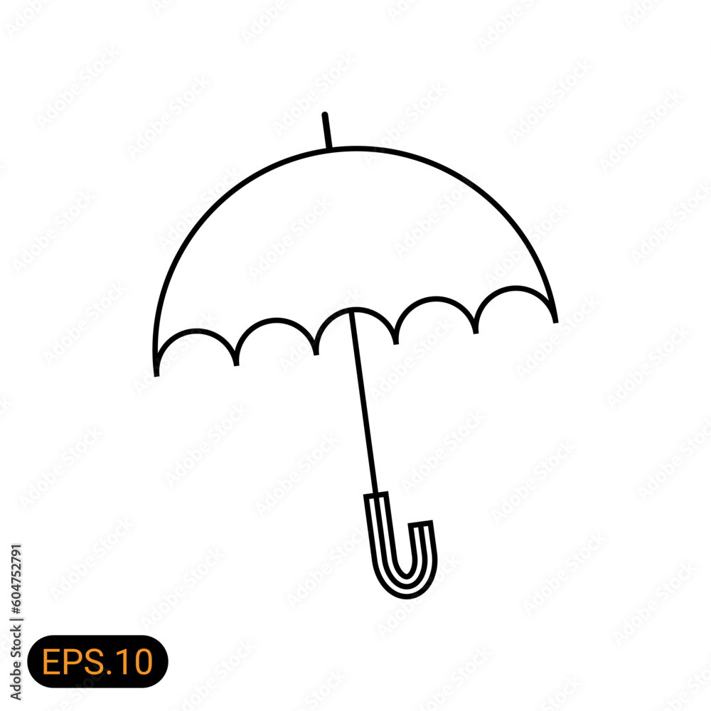 Umbrella icon vector illustration. Suitable for logo, website design, app, and ui. EPS.10 vector. Umbrella icon vector illustration. Suitable for logo, website design, app, and ui. EPS.10 vector.