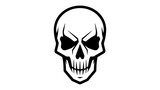 Skull and bones mortal symbol vector illustration isolated on white background