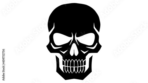 Skull and bones mortal symbol vector illustration isolated on white background