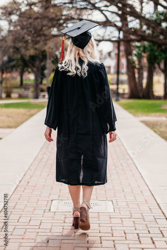 Lady in graduation gown