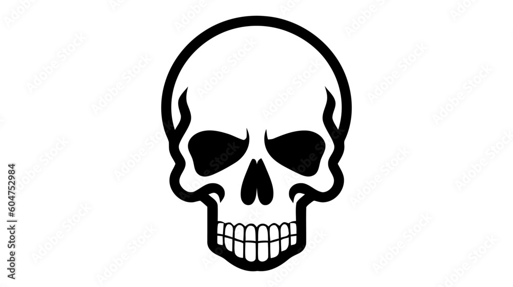 Skull and bones mortal symbol vector illustration isolated on white background Skull and bones mortal symbol vector illustration isolated on white background