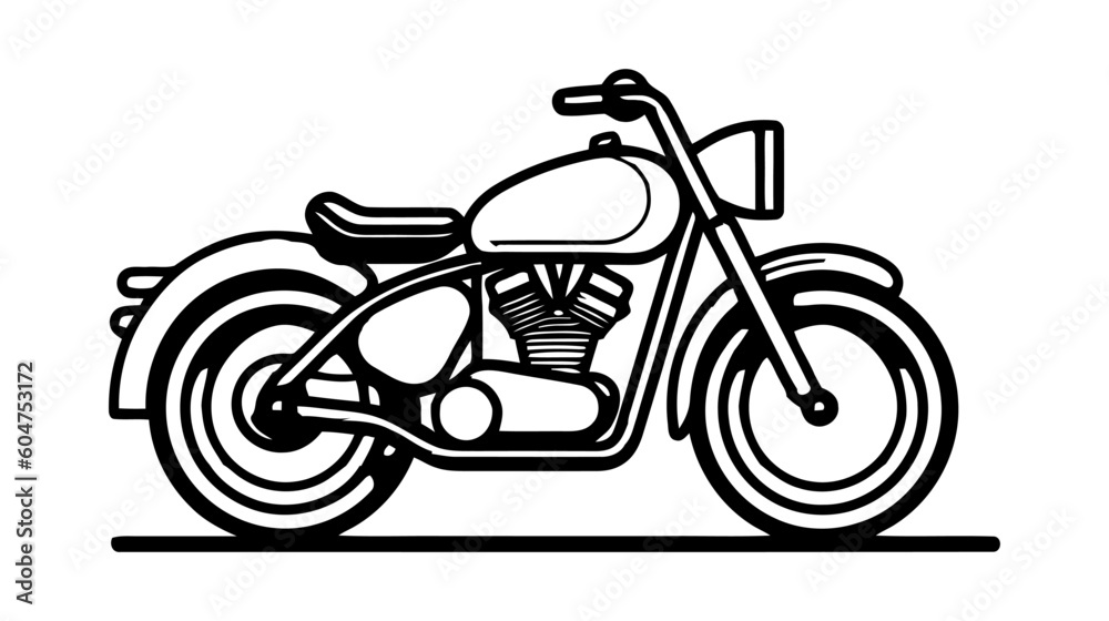 Motorbike logo, icon. Vector illustration isolated on white background. Motorbike logo, icon. Vector illustration isolated on white background.