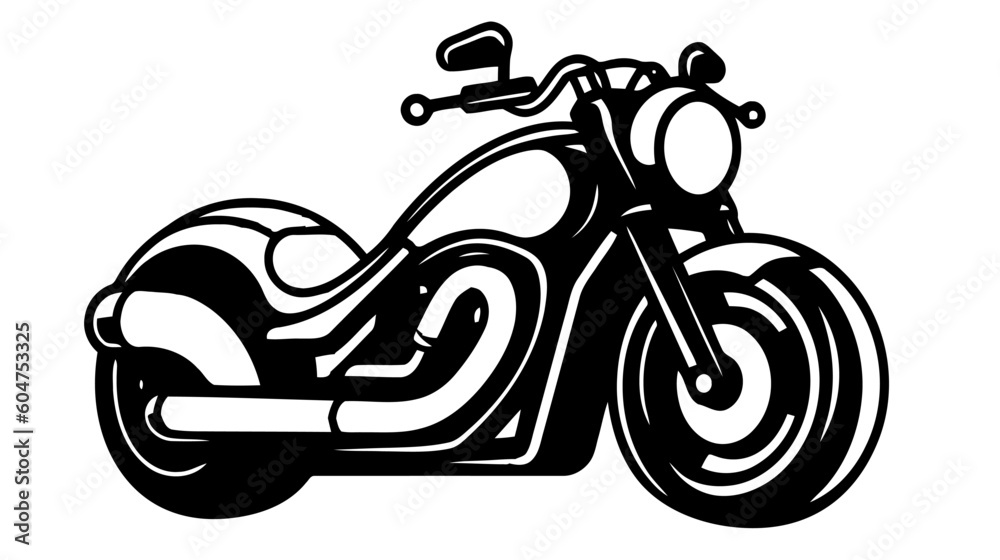 Motorbike logo, icon. Vector illustration isolated on white background. Motorbike logo, icon. Vector illustration isolated on white background.