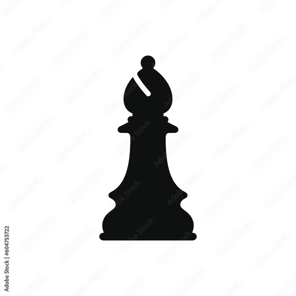Bishop chess icon isolated on white background Bishop chess icon isolated on white background