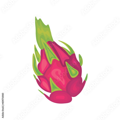 Tasty dragonfruit on white background