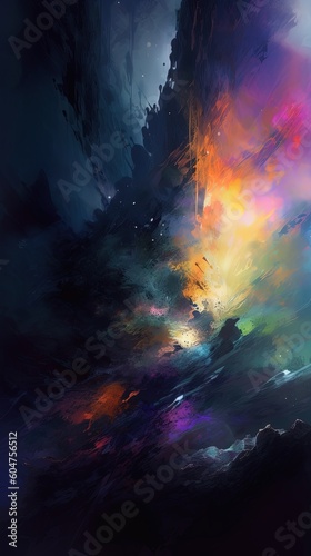 032. cosmic exploration abstract concept cosmic wallpaper. Generative AI © hamzahalderad