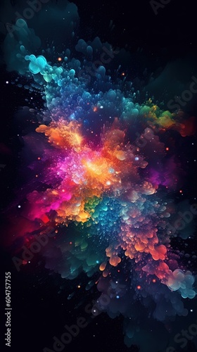 187. stellar galaxy graphic poster design cosmic shades wallpaper. Generative AI