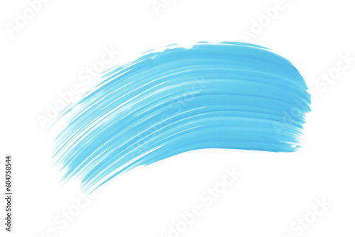 Shiny light blue brush watercolor painting isolated on transparent background. watercolor png
