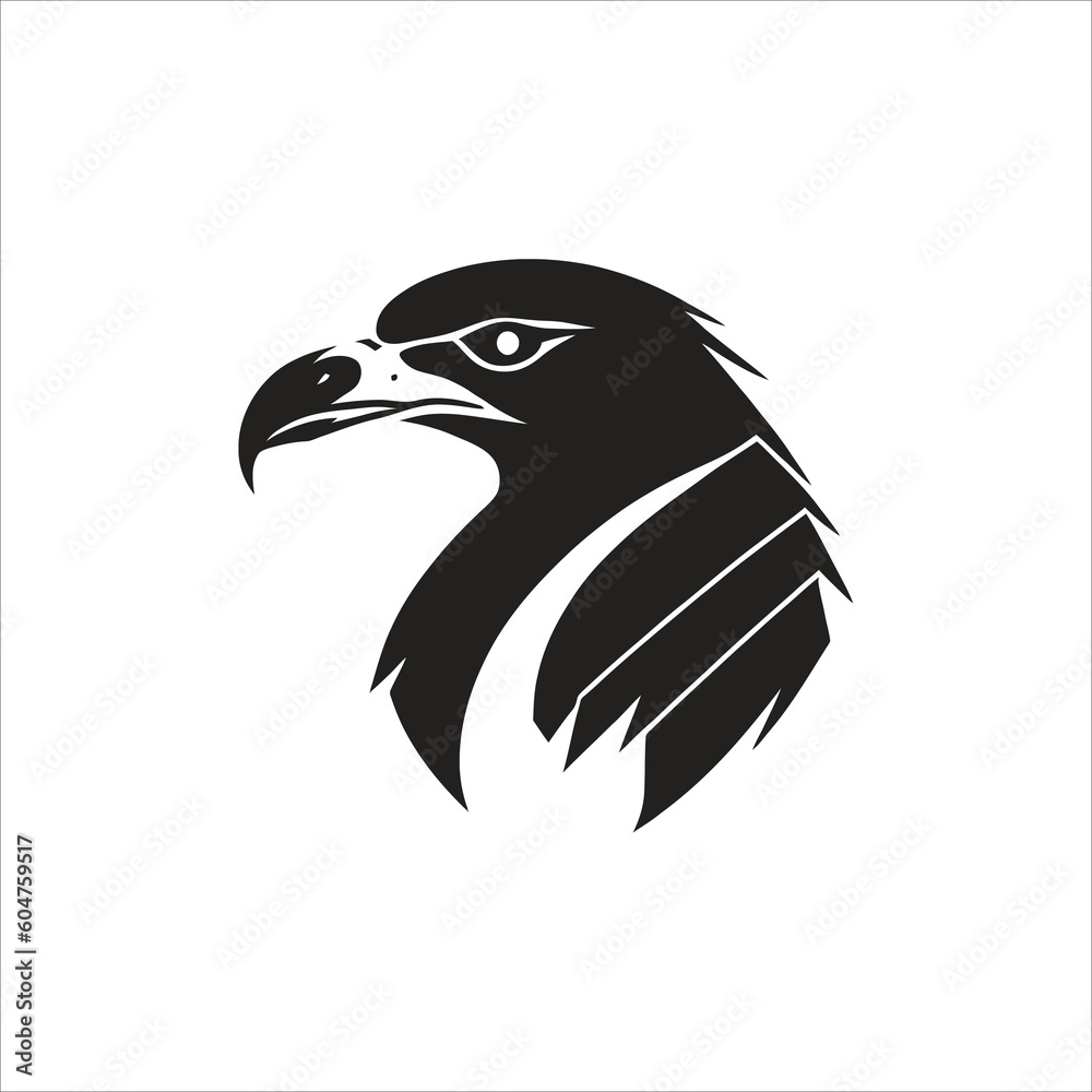 Obraz premium eagle icon design illustration, hawk icon design, eagle logo design template, falcon icon