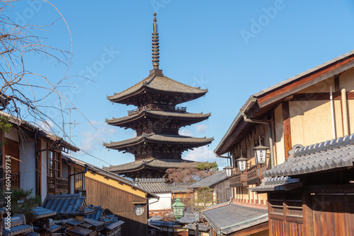 The Yasaka Pagoda Hokanji Temple   is a popular tourist attraction  the Yasaka Pagoda  also known as Tower of Yasaka and Yasaka-no-to  is a Buddhist pagoda located in Kyoto  Japan.