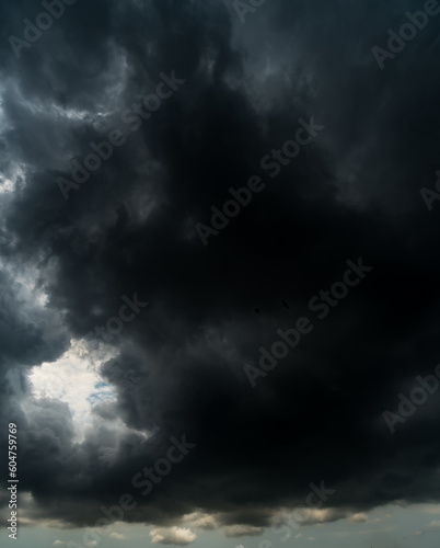 Dark sky with stormy clouds. Dramatic sky ,Dark clouds before a thunder-storm.