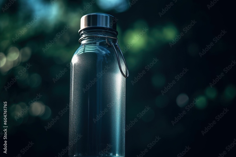 The illustration of clear plastic bottle, ai contents by midjourney