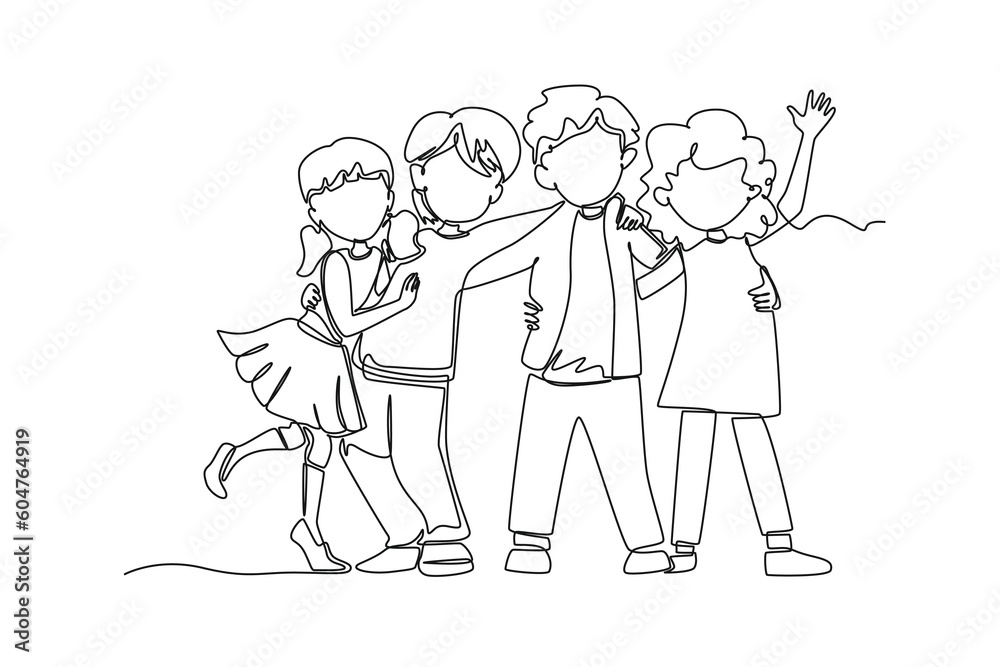 Single one line drawing world population day concept. Continuous line draw design graphic vector illustration. Single one line drawing world population day concept. Continuous line draw design graphic vector illustration.