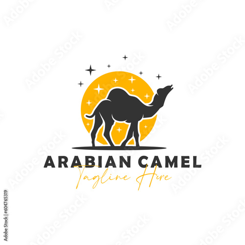 arabian camel vector illustration logo