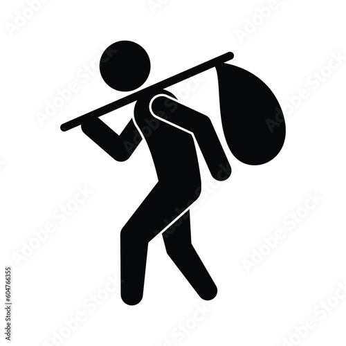 Refugee icon design isolated on white background. Vector illustration