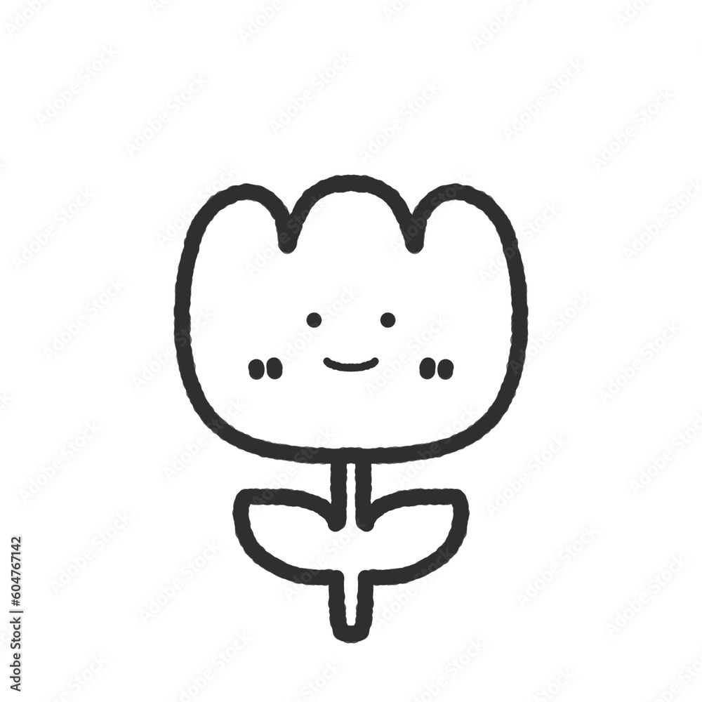 cute flower doodle on transparent background cute flower doodle on transparent background
