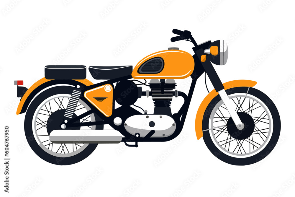 Fototapeta premium motorcycle isolated on white background vector illustration