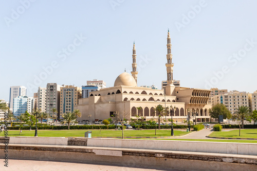 The King Faisal Mosque in Sharjah city, United Arab Emirates