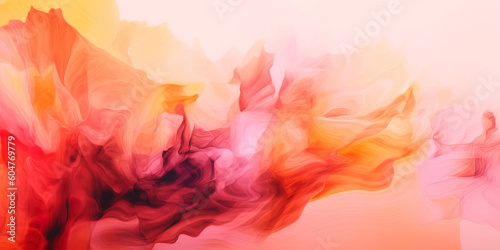 abstract background with a watercolor effect in shades of pink and orange. Generative AI