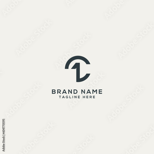 Abstruct C1 1C letter and number monogram logo design.