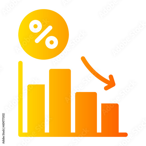 interest rates Gradient icon