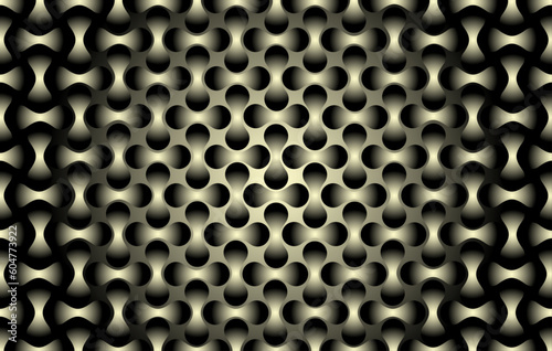 Black metaball seamless pattern