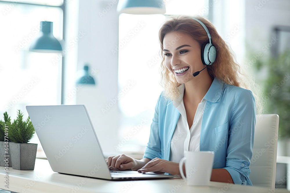 Customer interacting with a customer service chatbot on a business website.AI Generative Customer interacting with a customer service chatbot on a business website.AI Generative