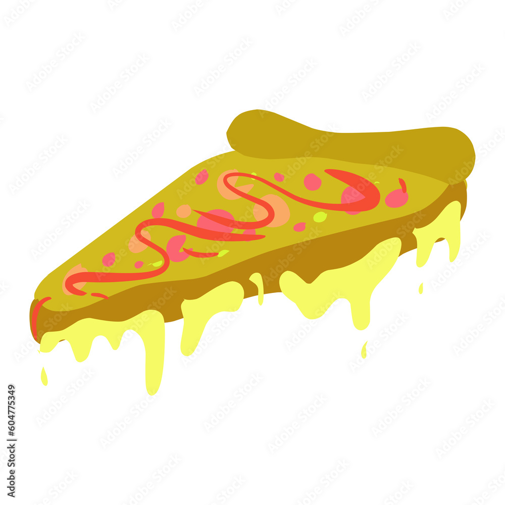 Illustration of a slice of pizza Illustration of a slice of pizza