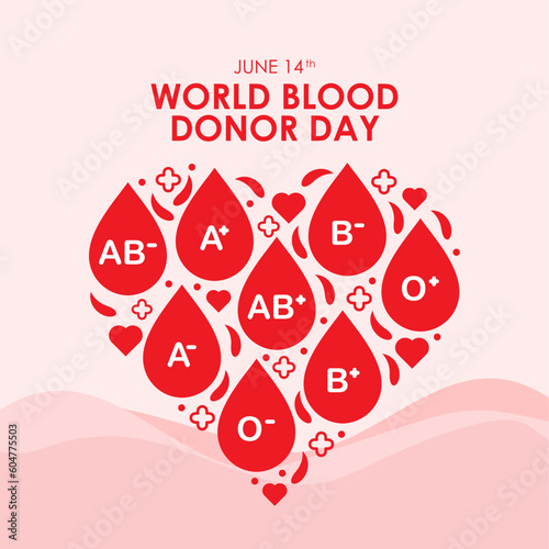 world blood donor day poster template