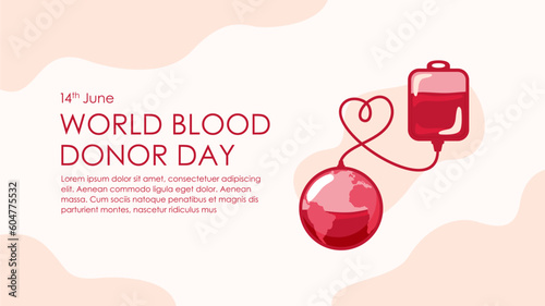 world blood donor day banner template