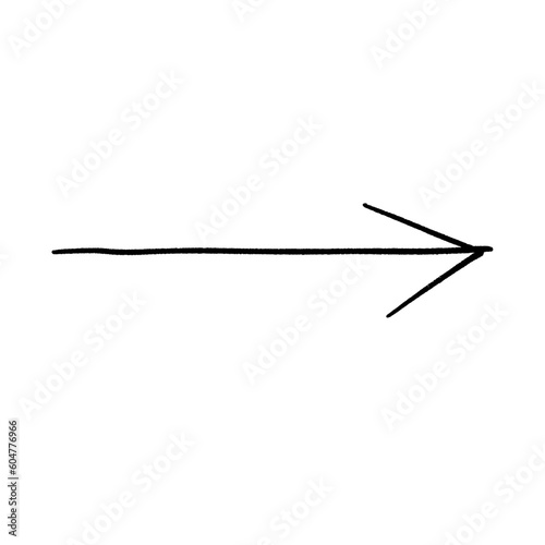 Arrow Line Shape Isolated on white background