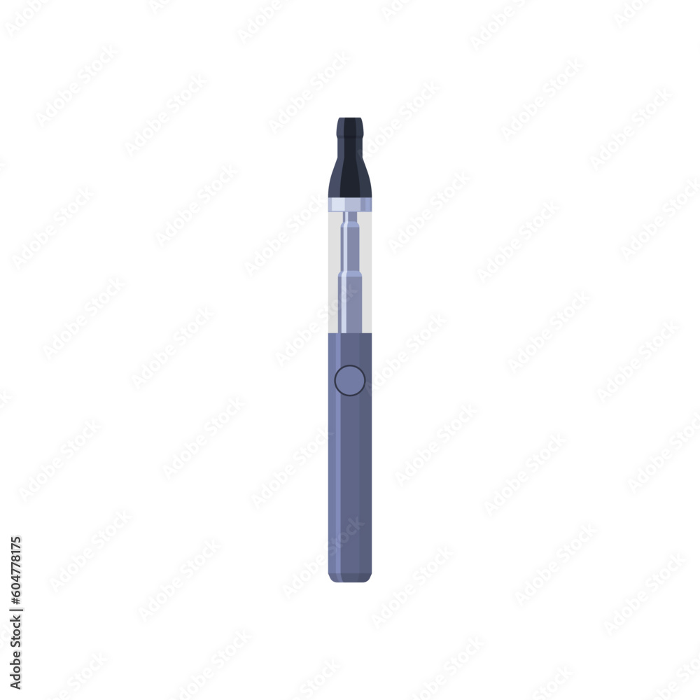 Electronic cigarette or e-cig cartoon icon, flat vector illustration isolated. Electronic cigarette or e-cig cartoon icon, flat vector illustration isolated.