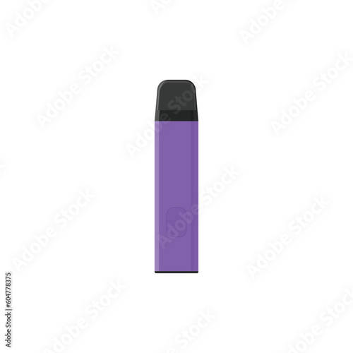 Electronic pen cigarette device or gadget flat vector illustration isolated.
