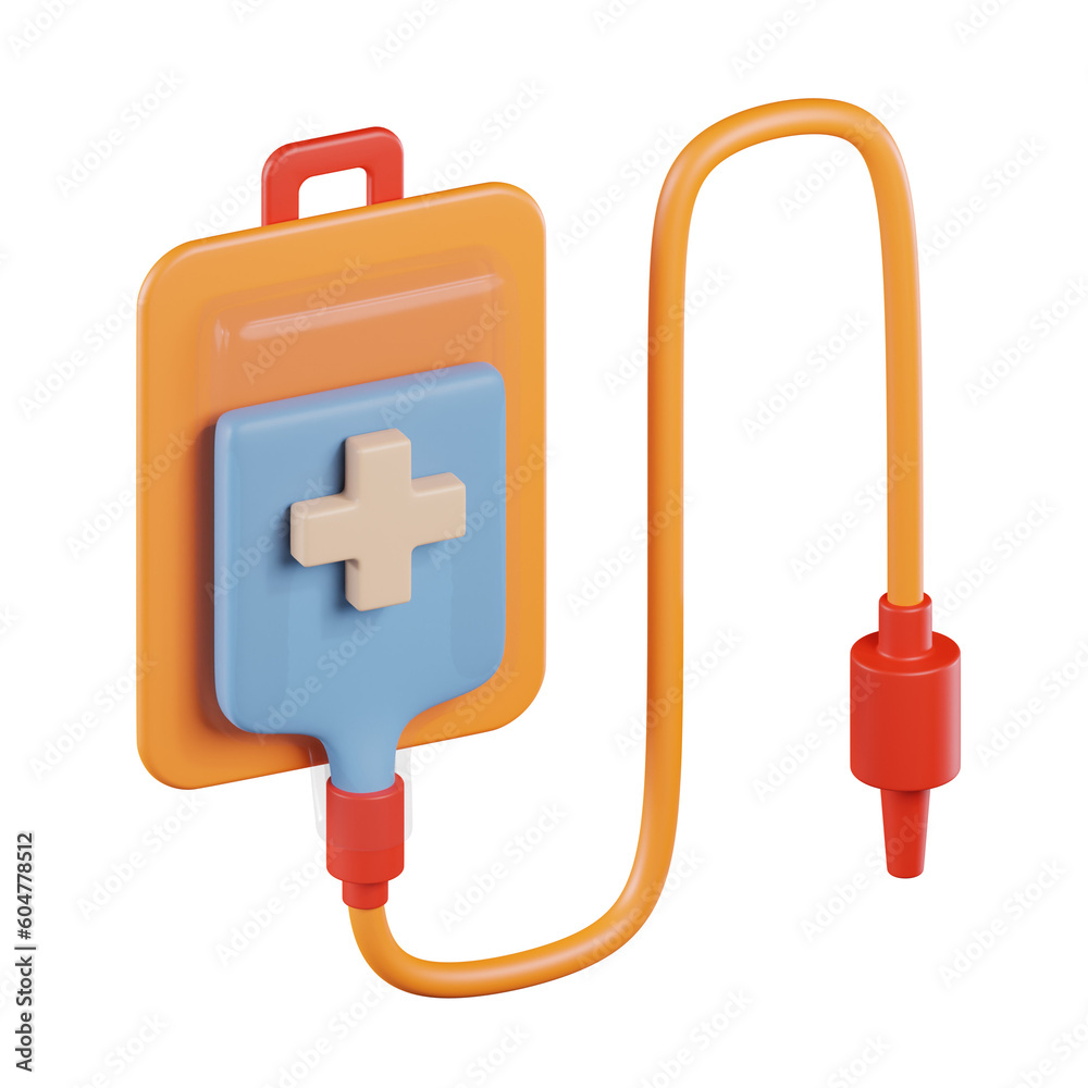 Infusion Bag 3D Icon