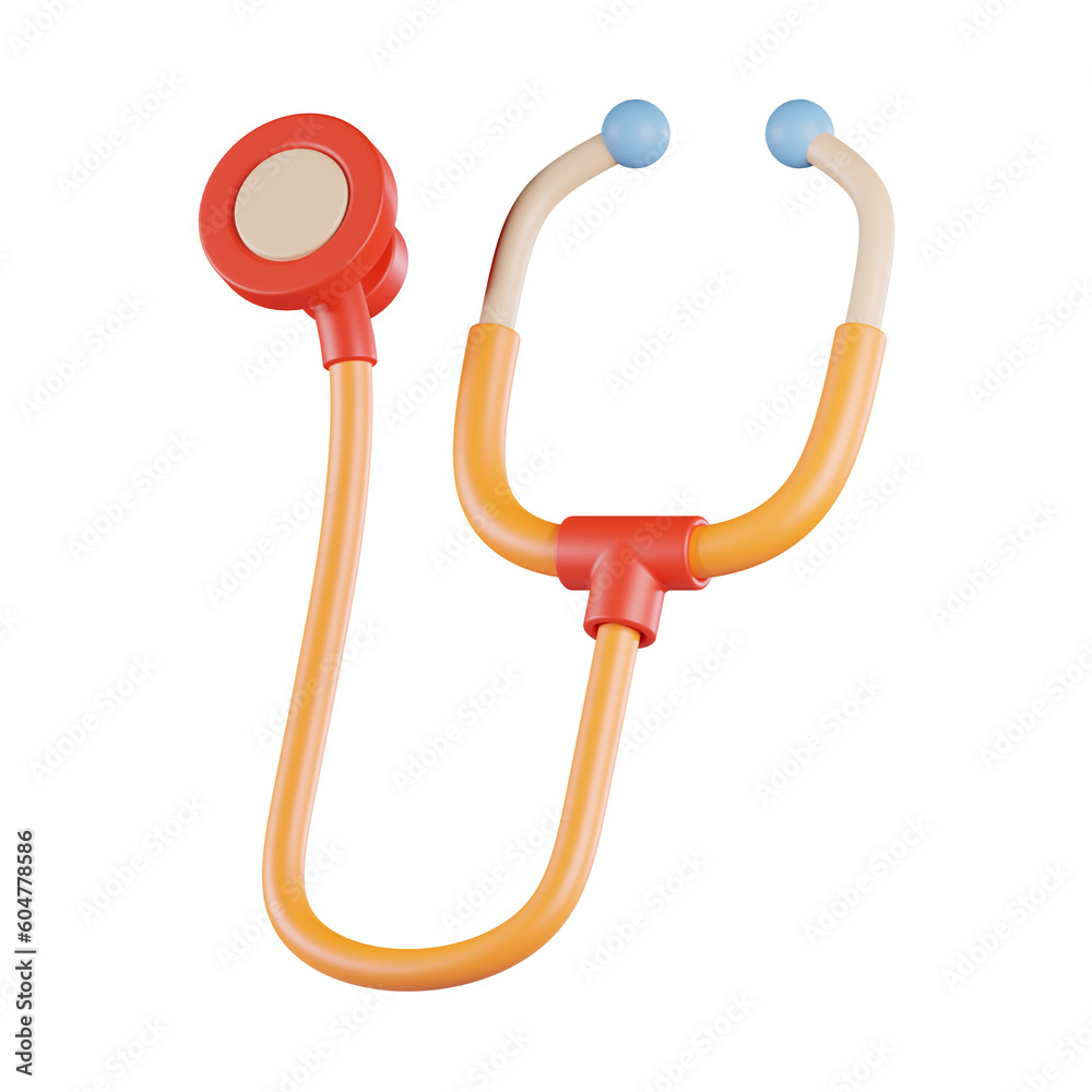 Medical Stethoscope Tool 3D Icon