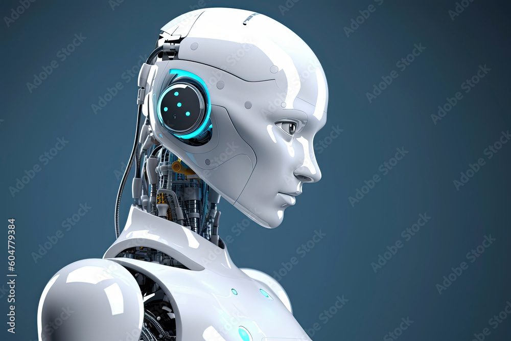 Robot of the future. The concept of chatting with artificial intelligence. chatbot, chatgpt. 3d rendering.AI Generative Robot of the future. The concept of chatting with artificial intelligence. chatbot, chatgpt. 3d rendering.AI Generative