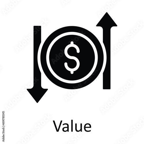 Value vector  Solid Icon Design illustration. Taxes Symbol on White background EPS 10 File