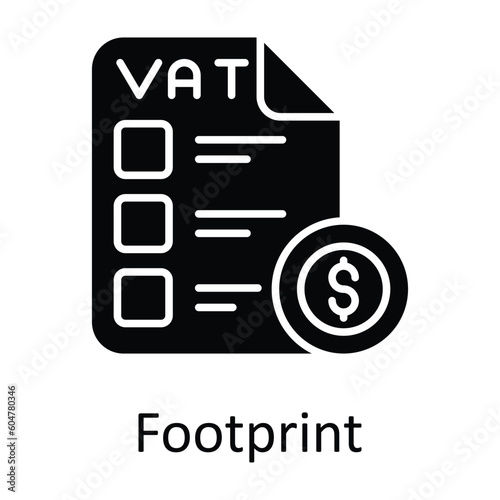VAT vector Solid Icon Design illustration. Taxes Symbol on White background EPS 10 File