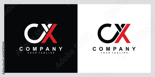 CX Letter Initial Logo Design Vector Template