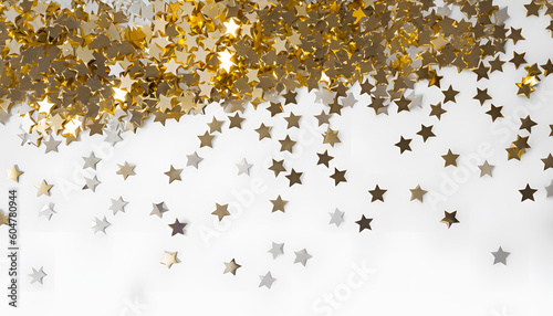 leaves, Silver, Trendy festive holiday backdrop, Many star-shaped particles for a postcard, golden stars glittering confetti on white background, invitation or web banner2.png