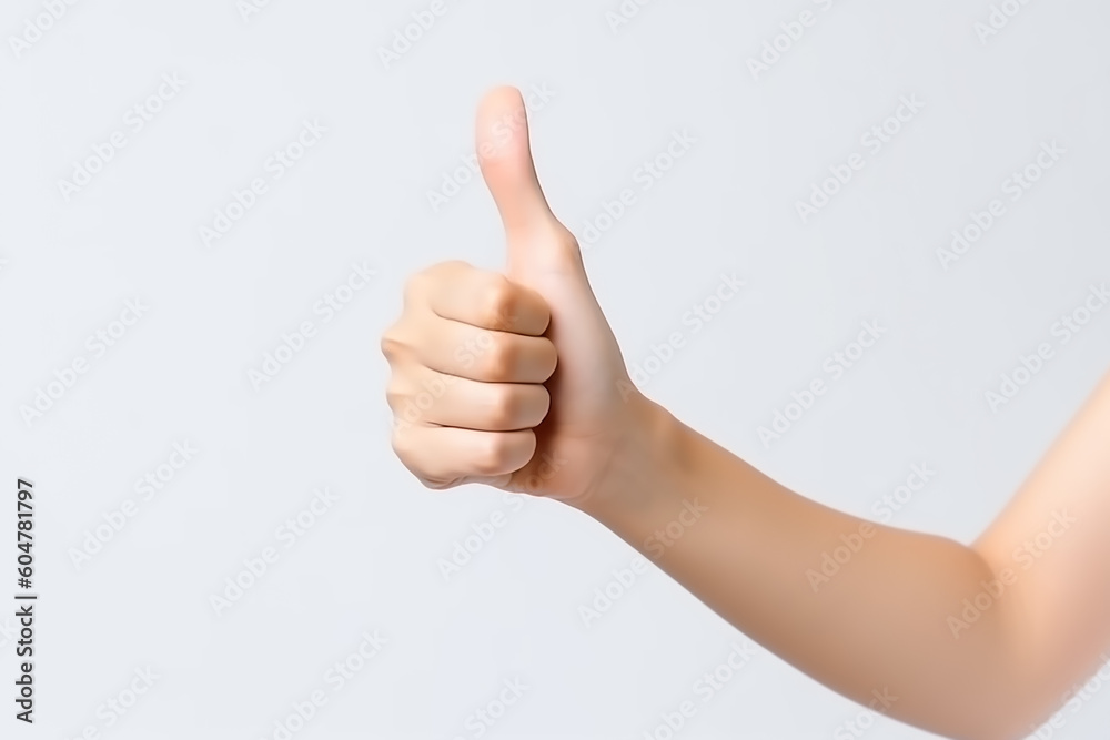 closeup shoot of hand posture isolated on white background