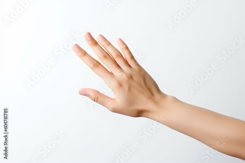 closeup shoot of hand posture isolated on white background